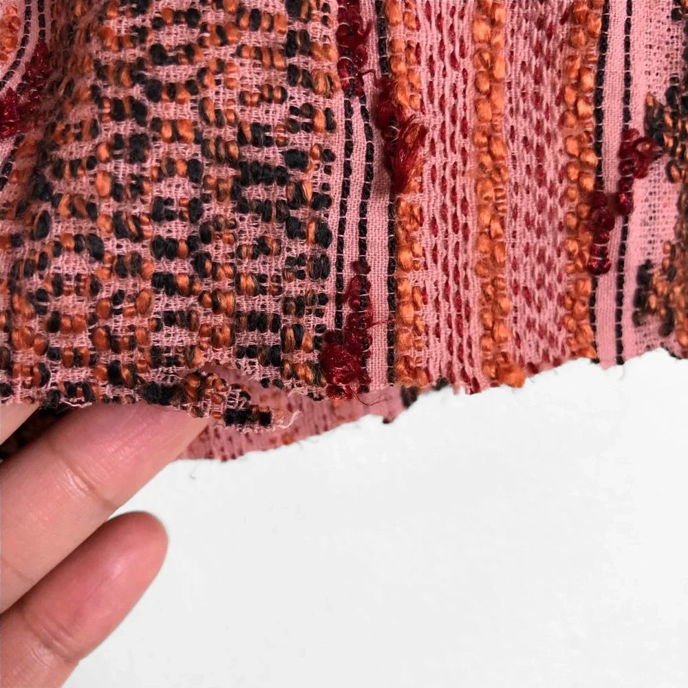Anthropology‎ Eva Franco Orange embroidered Texture Boho Shorts Size 6